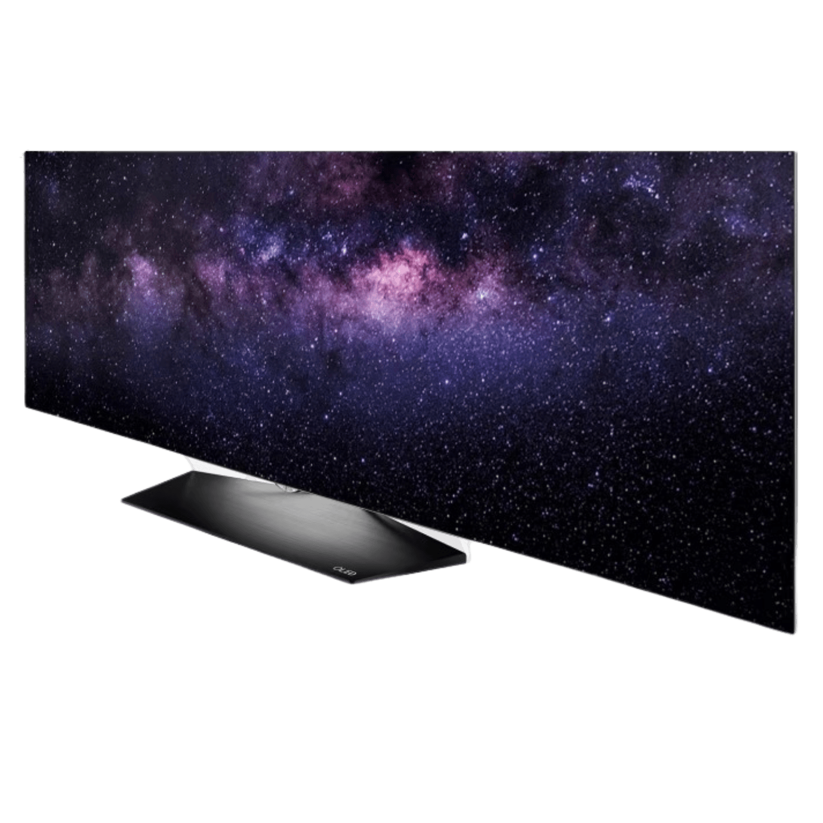 LG 83-inch OLED B6 4K Smart TV displaying vibrant images with sleek design and thin bezels, perfect for home entertainment.