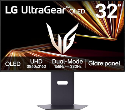 Open Box - LG 32" 4K UHD 165Hz 0.03ms GTG OLED G-Sync FreeSync Gaming Monitor (32GX850A-B) - Black