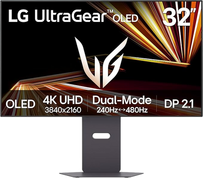 Open Box - LG 32" ULTRAGEAR OLED Dual-Mode 4K 0.03ms HDR Gaming Monitor (32GX870A-B) - Black