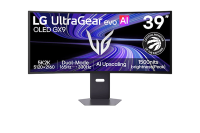 Open Box - LG 39" UltraGear evo 5K 165Hz 0.03ms GTG Curved OLED G-Sync FreeSync Gaming Monitor (39GX950B) - Black