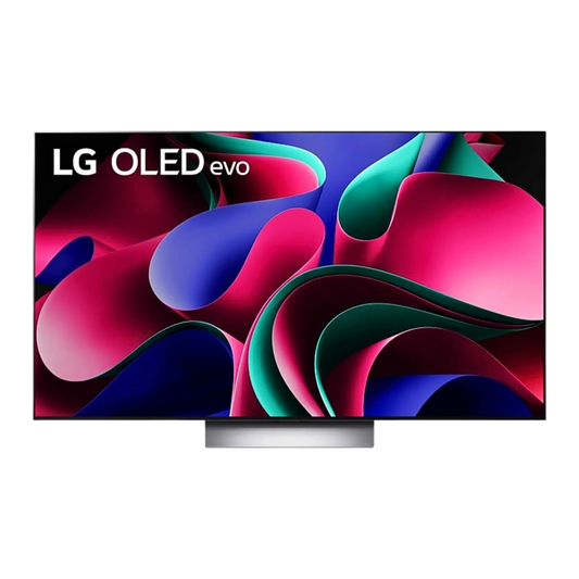 LG 65-inch G3 Series 4K UHD HDR OLED smart TV with webOS Evo ThinQ AI, showcasing a sleek electronic display.