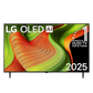 Open box LG 48-inch B5 4K UHD HDR OLED Smart TV displaying vibrant screen and sleek design, ready for setup.