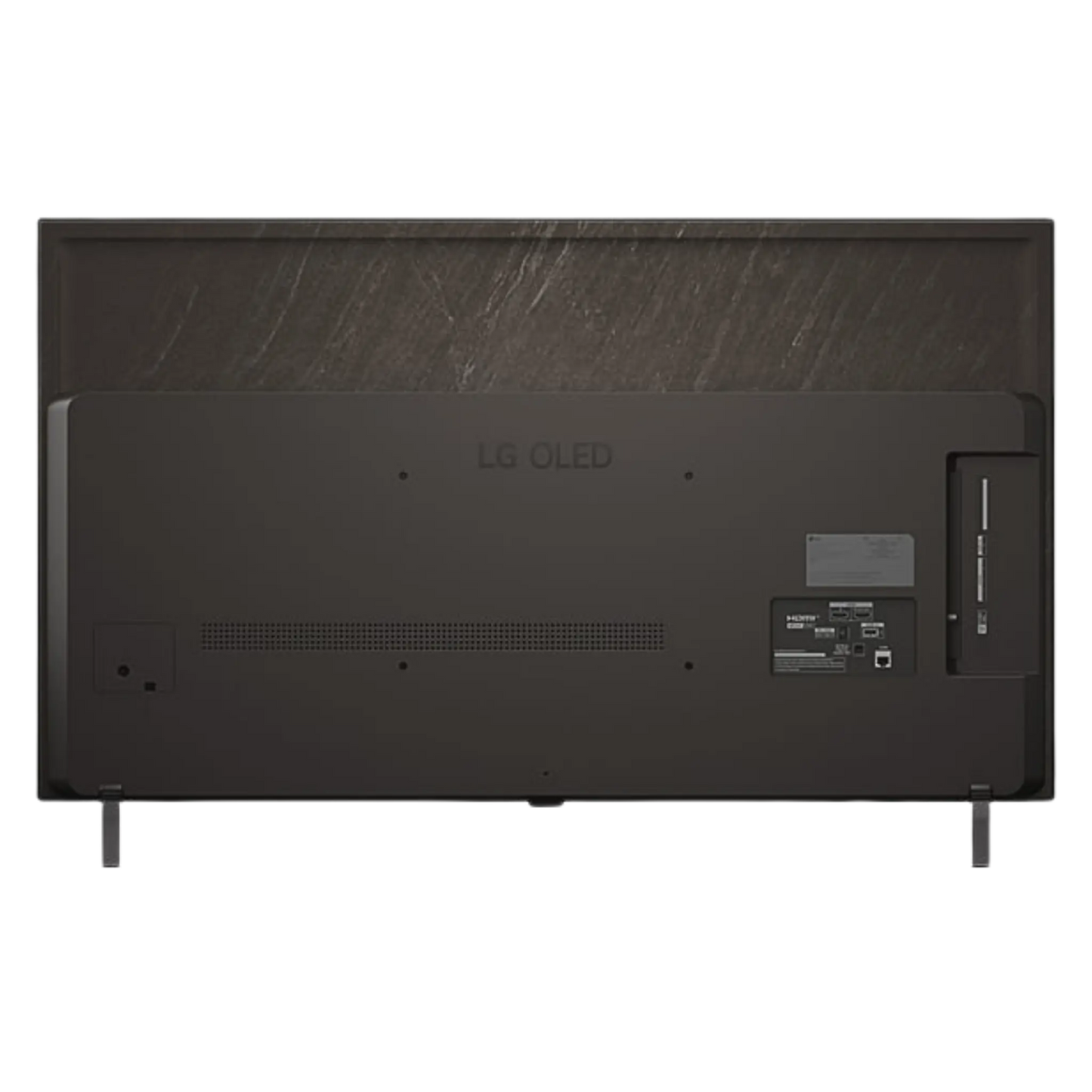 Open box LG 48-inch B5 4K UHD HDR OLED Smart TV with sleek screen and minimalist design, showcasing a modern electronics display.