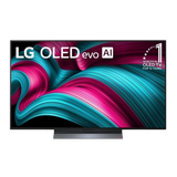 Open box LG 48-inch C5 4K UHD HDR OLED Smart TV showing the sleek screen and modern design with slim bezels.