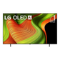 Open box LG 65" B5 4K UHD HDR OLED Smart TV showing a sleek black screen and slim design, brand logo visible.