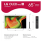 Open box LG 65-inch B5 4K UHD HDR OLED Smart TV showcasing a sleek black screen and slim design.
