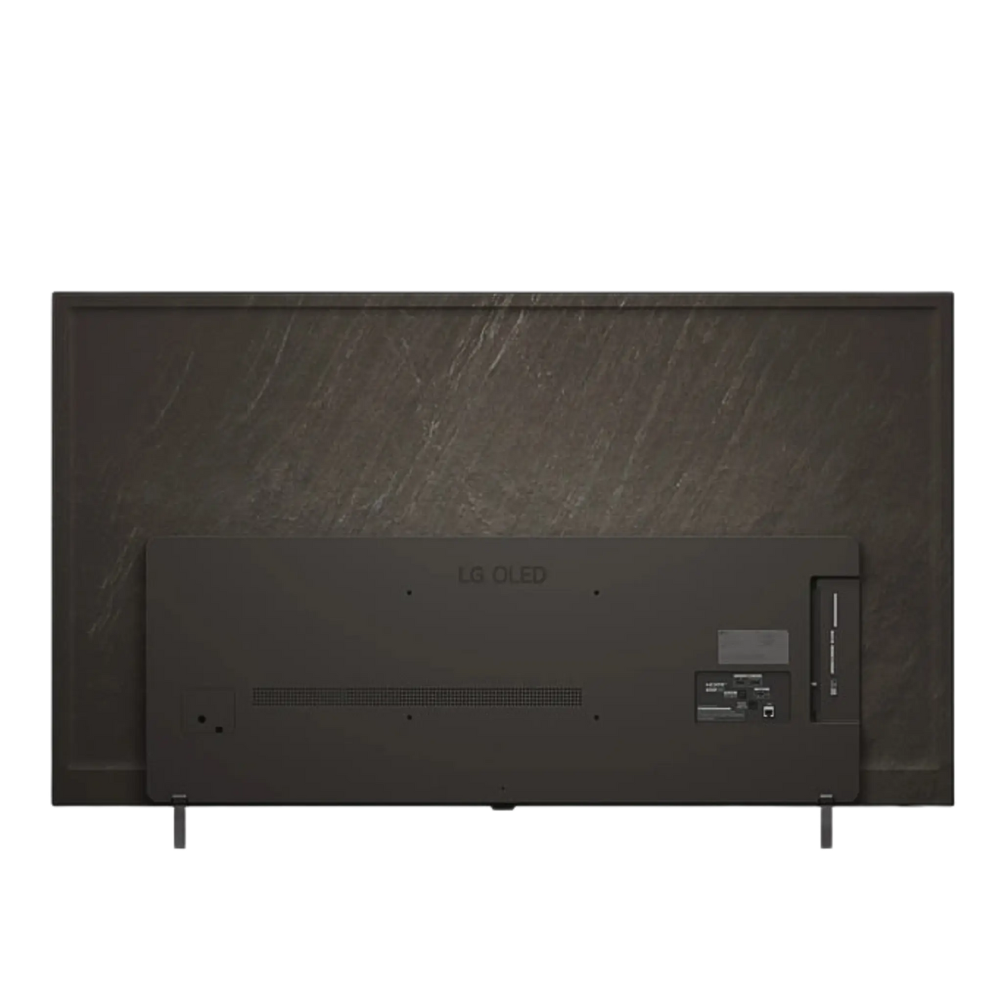 Open box LG 65-inch B5 4K UHD HDR OLED Smart TV showing a sleek black screen with slim bezels and a modern stand.