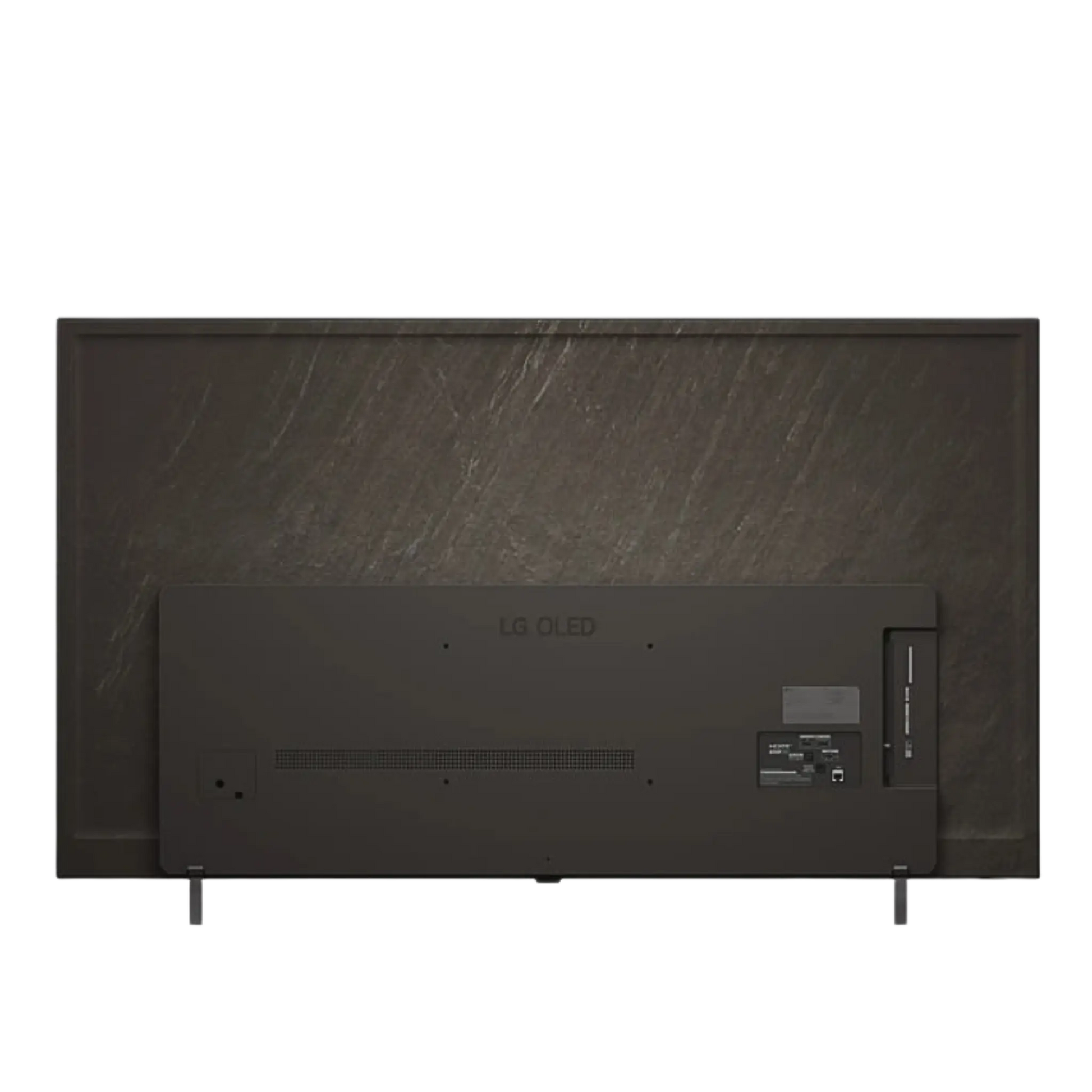 Open box LG 65-inch B5 4K UHD HDR OLED Smart TV showing a sleek black screen with slim bezels and a modern stand.