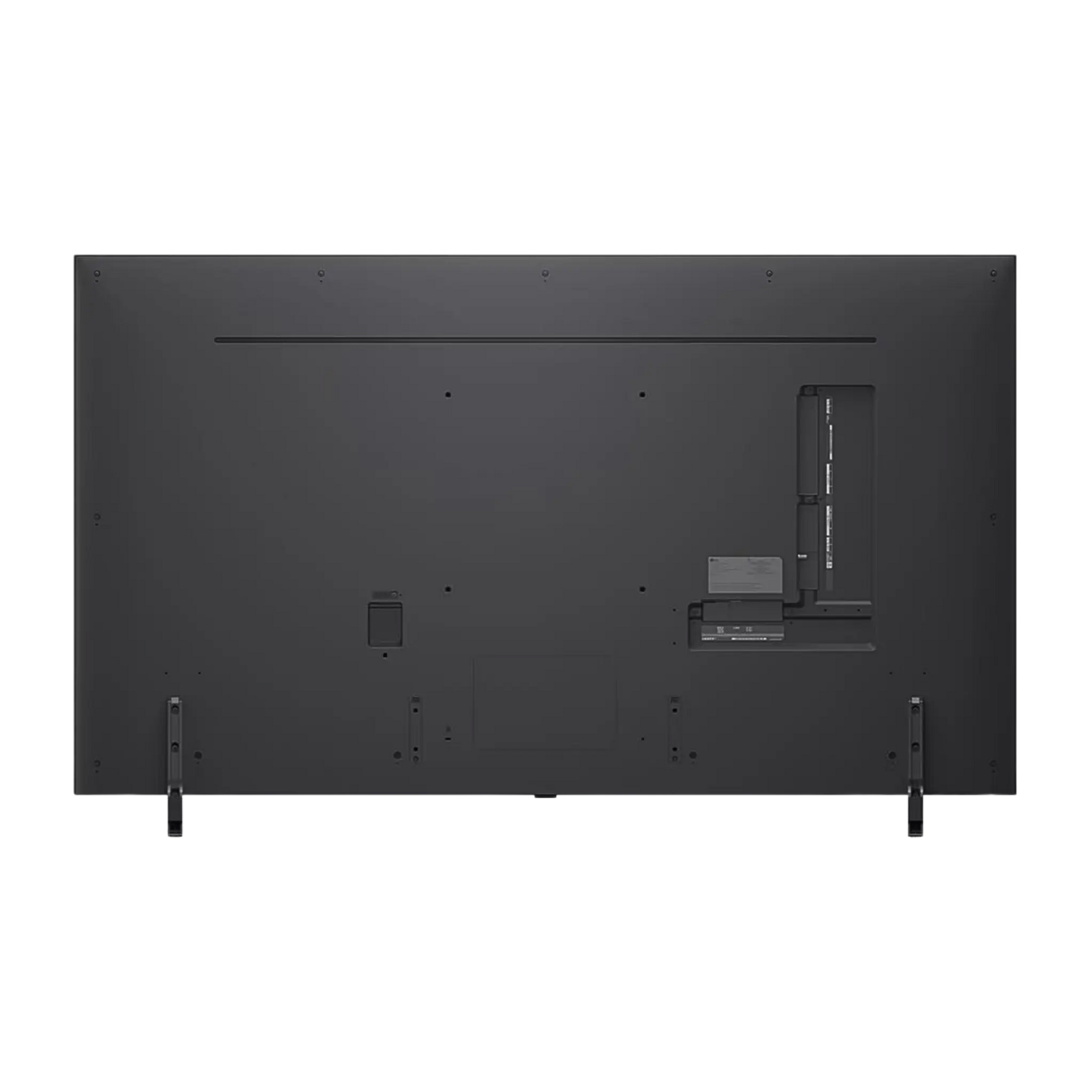 Open box LG 65-inch QNED evo AI QNED85 4K UHD HDR Mini-LED Smart TV displaying vibrant screen with sleek black frame.