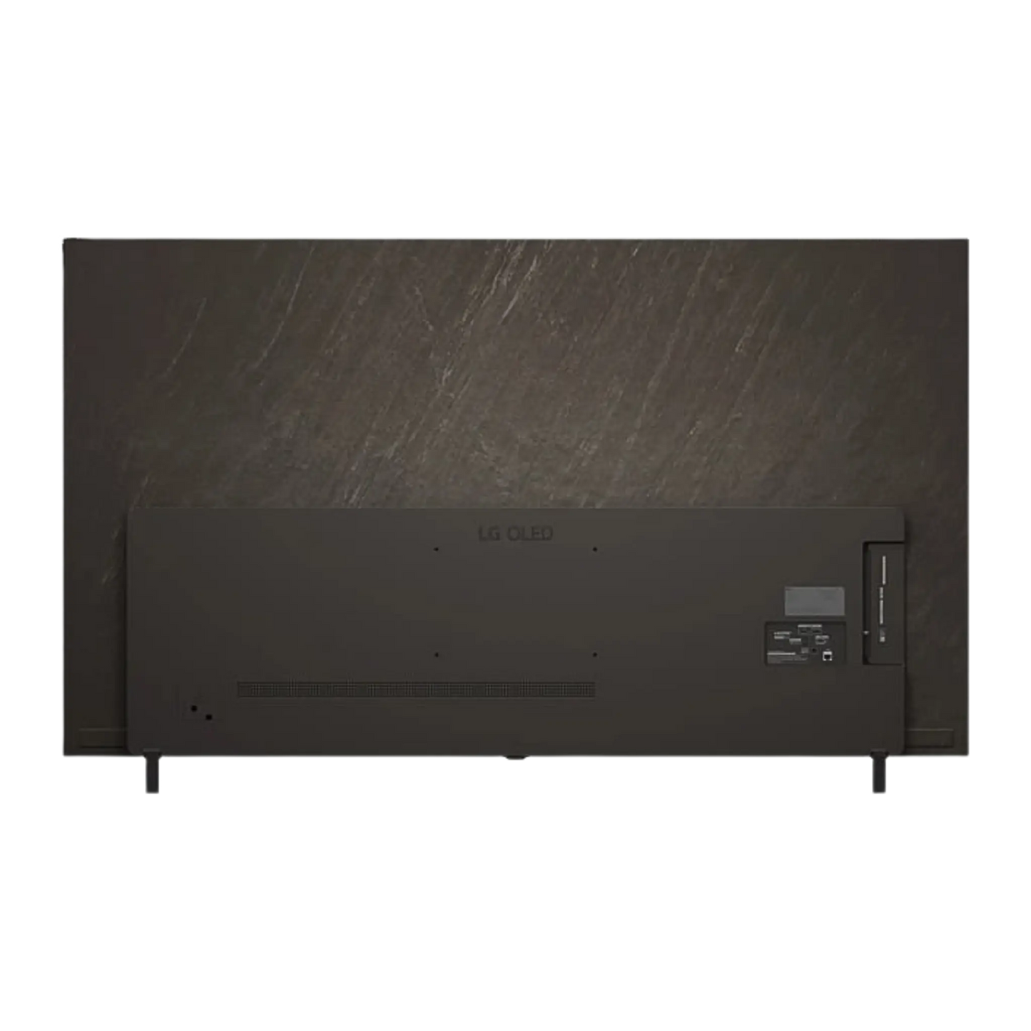 Open box LG 77-inch B5 4K UHD HDR OLED Smart TV displaying a sleek black screen with slim bezels and modern design.
