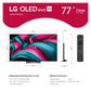 Open box LG 77-inch C5 4K UHD HDR OLED Smart TV showcasing a sleek screen and modern design.