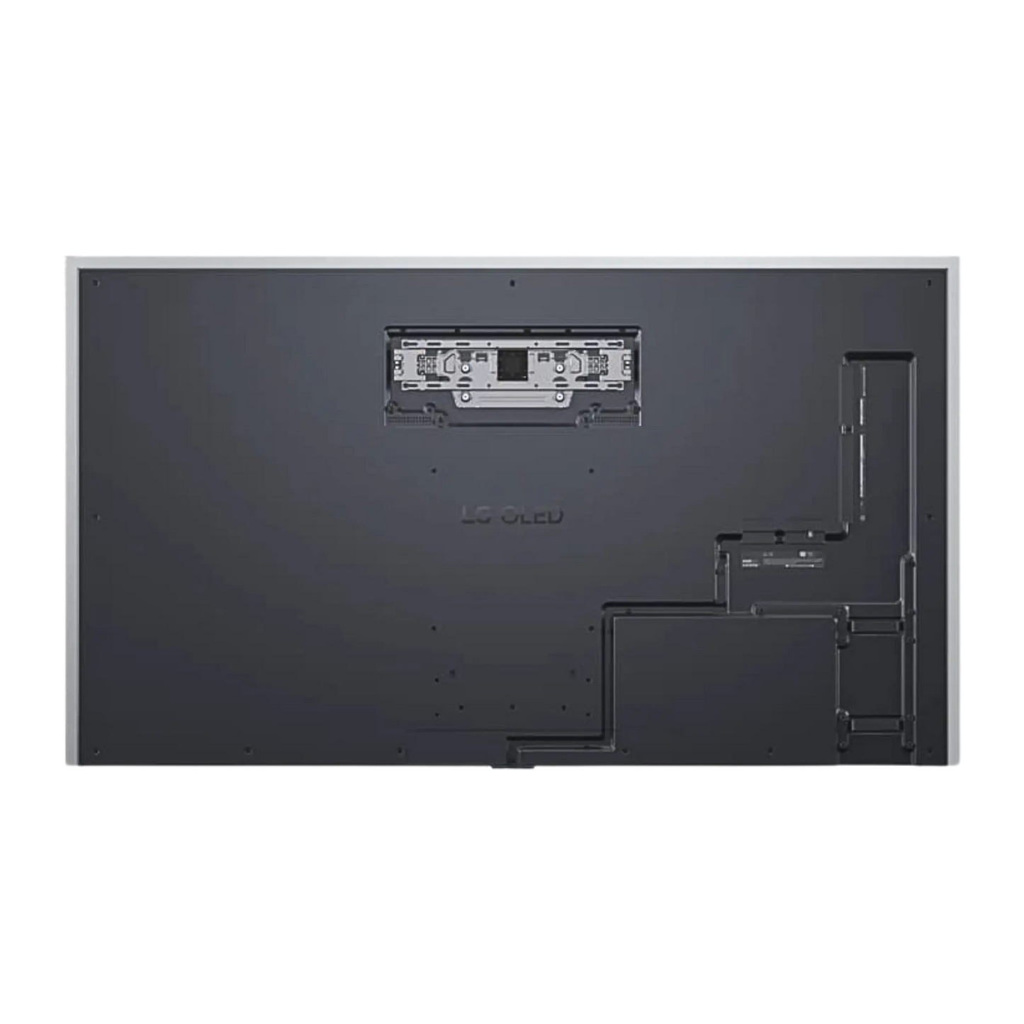 Open box LG 77-inch G5 4K UHD HDR OLED Smart TV displaying vibrant image with sleek design and thin bezels.