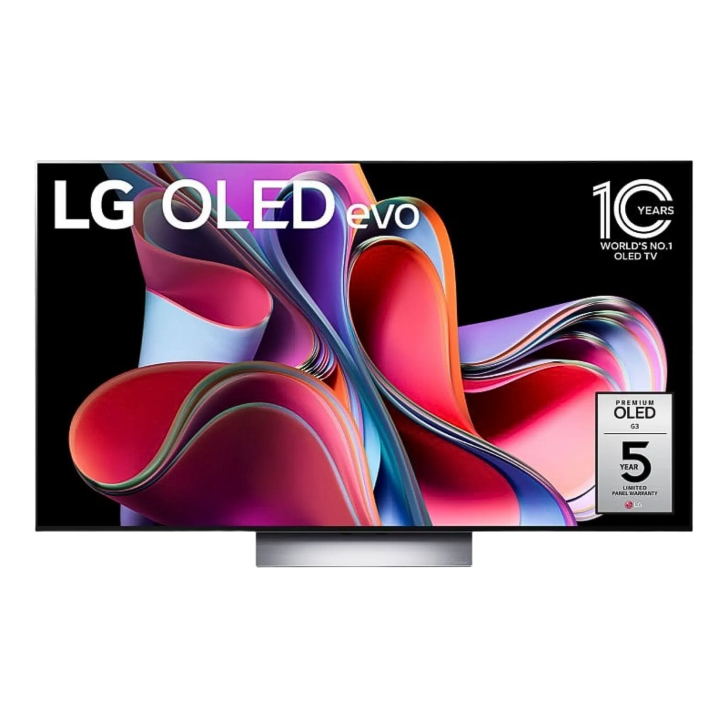 Open box LG G3 55-inch 4K UHD HDR OLED evo Gallery webOS Smart TV showing sleek screen and slim design.