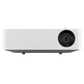 LG CineBeam PF610P Full HD Smart Portable Projector displaying a clear image on a wall. Compact and versatile for home or travel use.