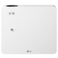 LG CineBeam PF610P Full HD smart portable projector showing a clear projection on a wall with a sleek design.