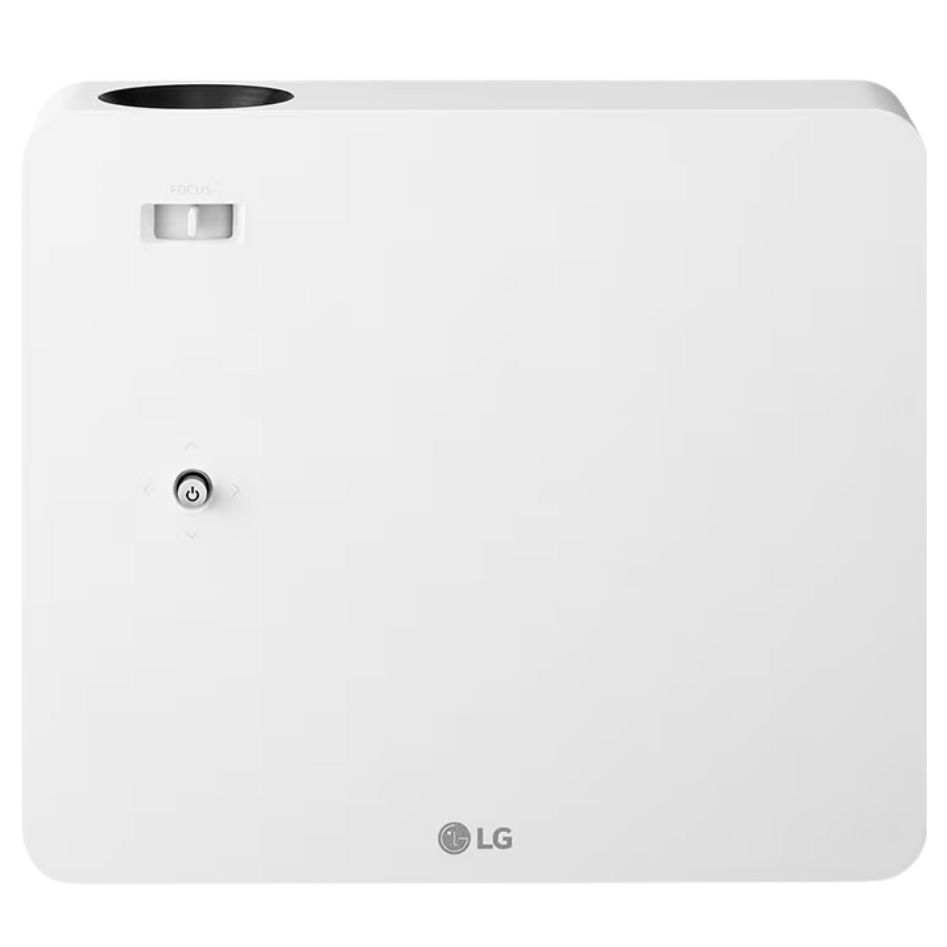 LG CineBeam PF610P Full HD smart portable projector showing a clear projection on a wall with a sleek design.