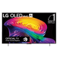 LG 42-inch OLED evo AI C6 4K Smart TV displaying vibrant colors and sleek design, showcasing a modern home entertainment setup.