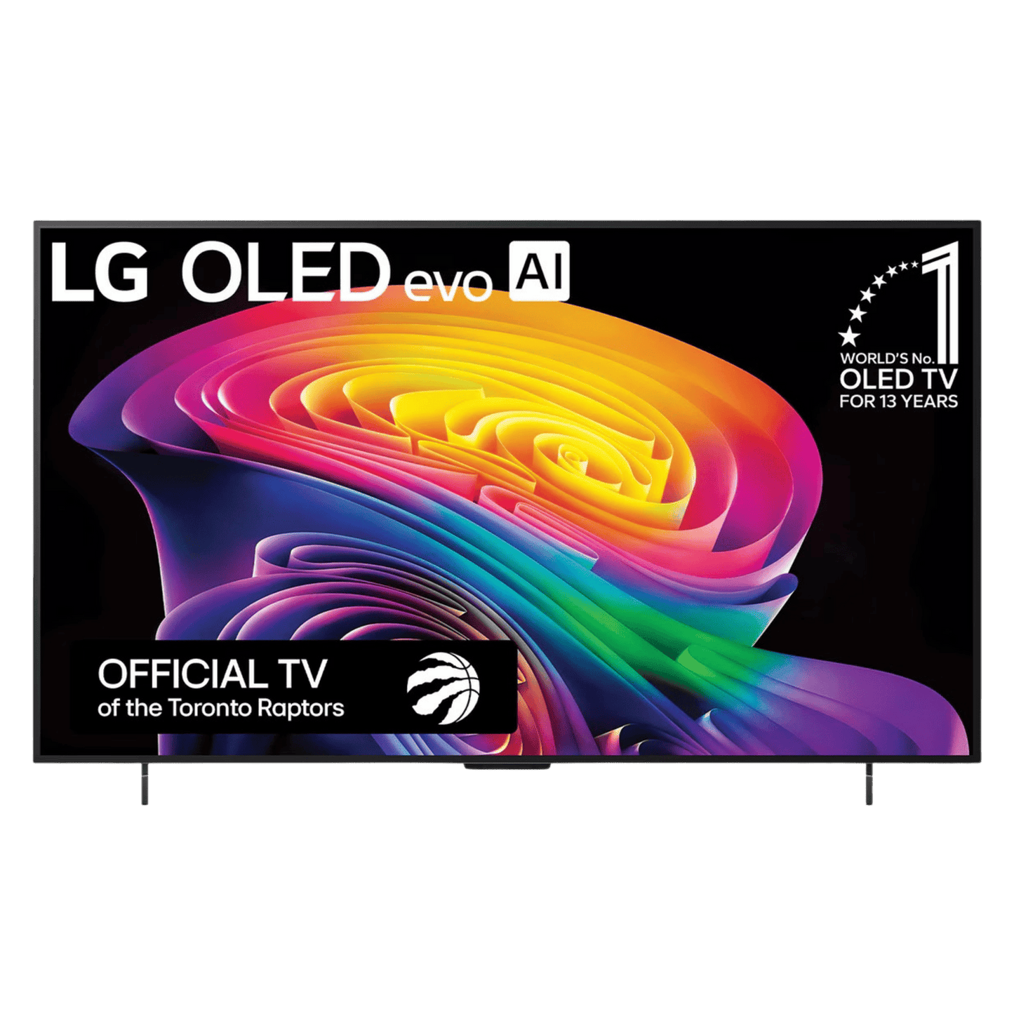 LG 42-inch OLED evo AI C6 4K Smart TV displaying vibrant colors and sleek design, showcasing a modern home entertainment setup.