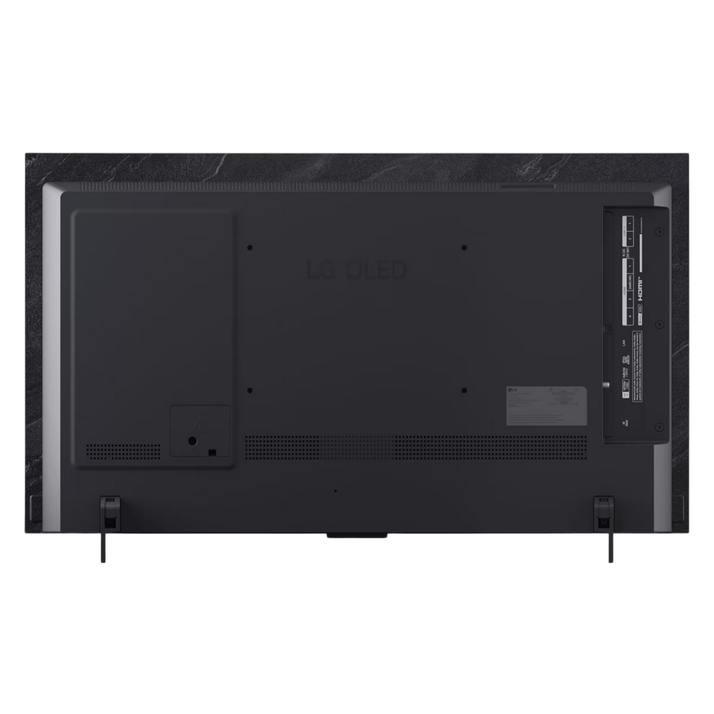 LG 42 inch OLED evo AI C6 4K Smart TV displaying vibrant images, sleek design, and modern interface on screen.