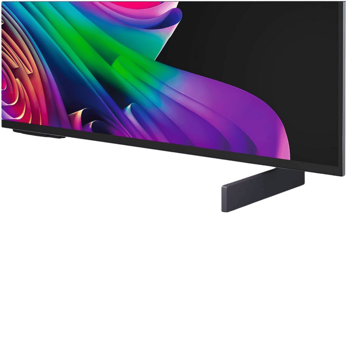 LG 42-inch OLED evo AI C6 4K Smart TV displaying vibrant colors and sleek design, showcasing its high-resolution screen.
