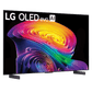 LG 42-inch OLED evo AI C6 4K Smart TV displaying vibrant images and sleek design in a modern living room setting.