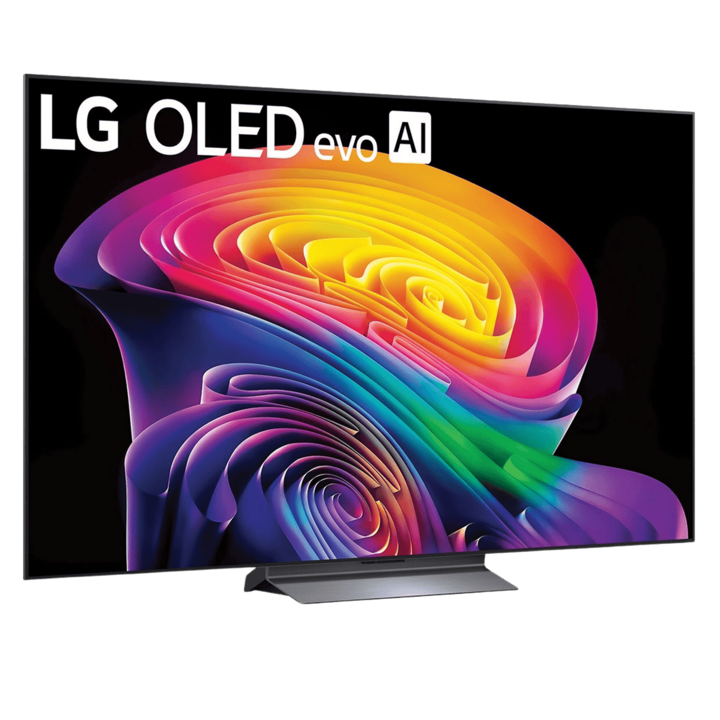 LG 83-inch OLED evo AI C6 4K Smart TV displaying vibrant colors and sleek design, showcasing a modern home entertainment setup.