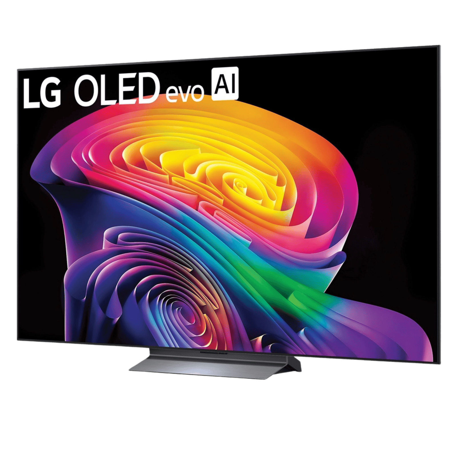 LG 83-inch OLED evo AI C6 4K Smart TV displaying vibrant visuals, sleek design, and thin bezels.