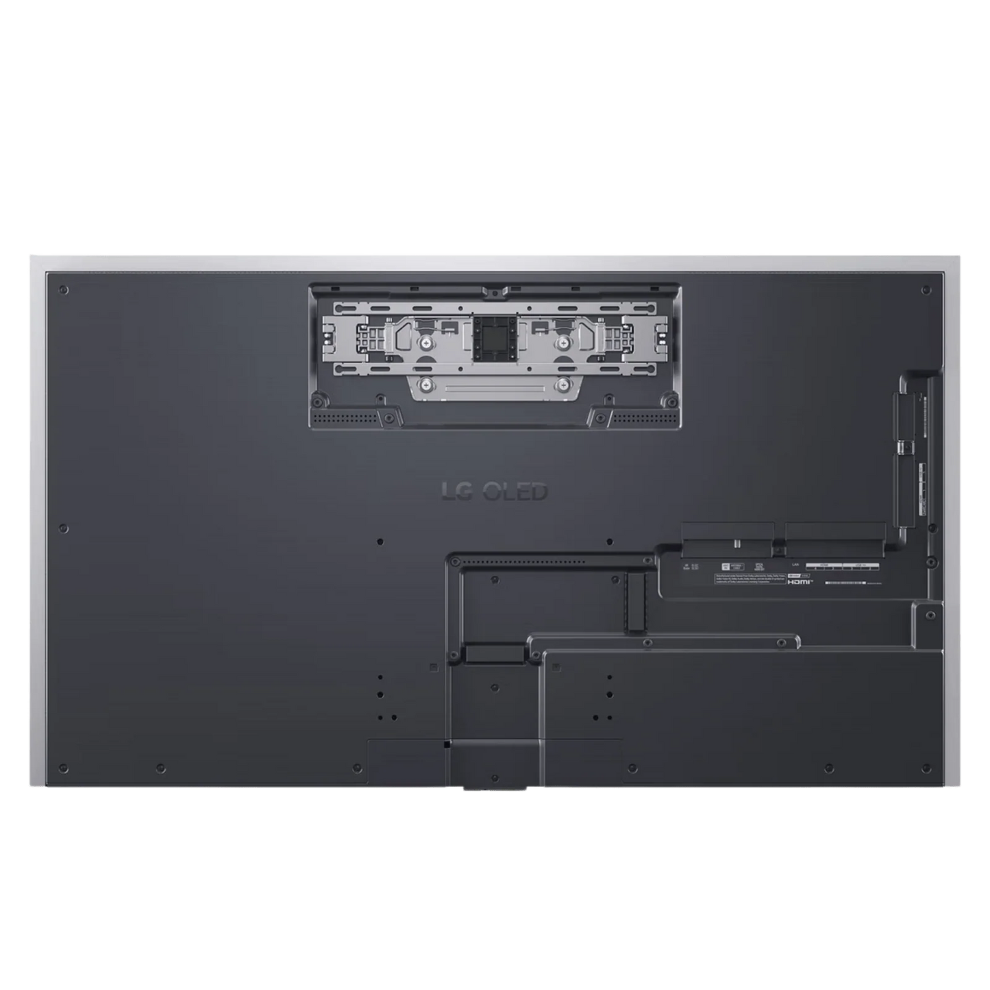 LG 55-inch G6 OLED 4K UHD HDR Dolby Vision smart TV with wall mount, sleek design, and webOS interface.