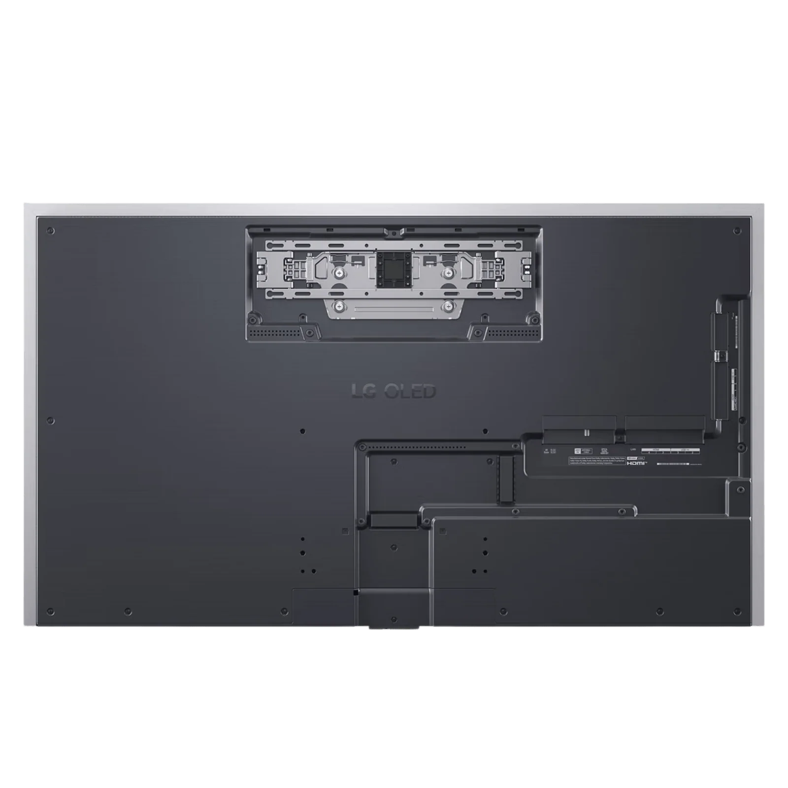LG 55-inch G6 OLED 4K UHD HDR Dolby Vision smart TV with wall mount, sleek design, and webOS interface.