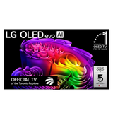 LG 55-inch G6 OLED 4K UHD HDR Dolby Vision smart TV with wall mount, showing a sleek screen and modern design.
