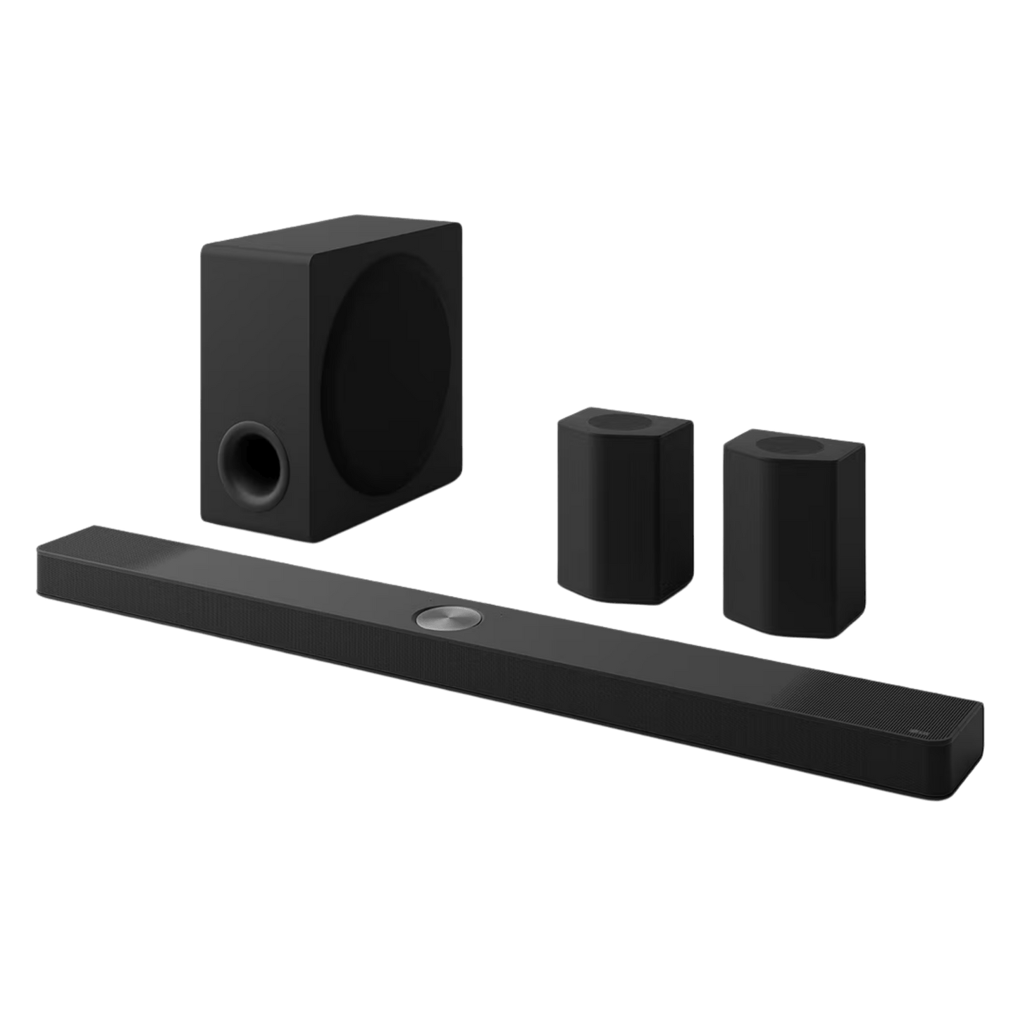 LG S95TR 9.1.5ch soundbar with wireless subwoofer and rear speakers for immersive home audio.