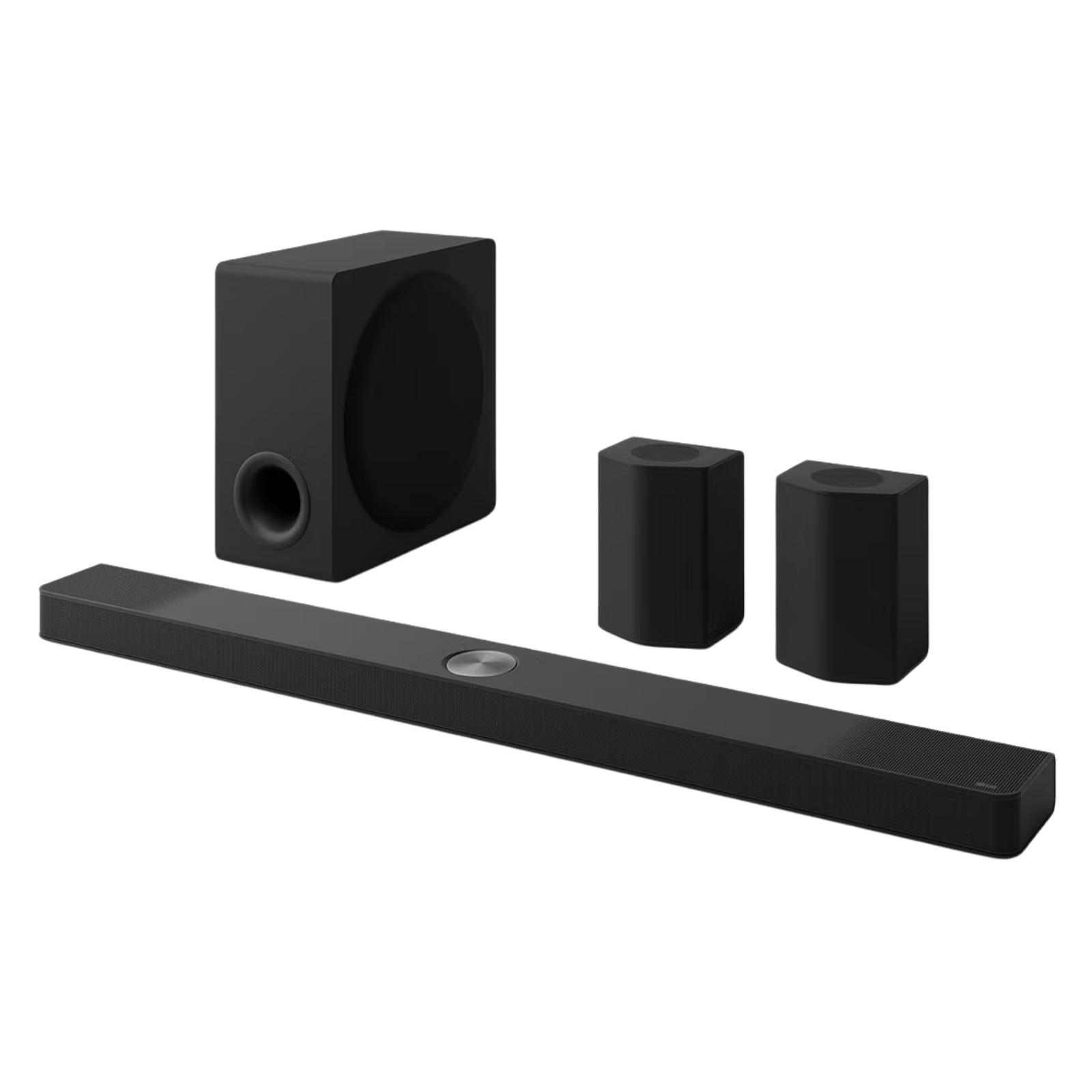 LG S95TR 9.1.5ch soundbar with wireless subwoofer and rear speakers for immersive home audio.