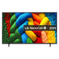 LG 55-inch NanoCell NANO80 4K UHD HDR smart TV displaying vibrant home entertainment visuals