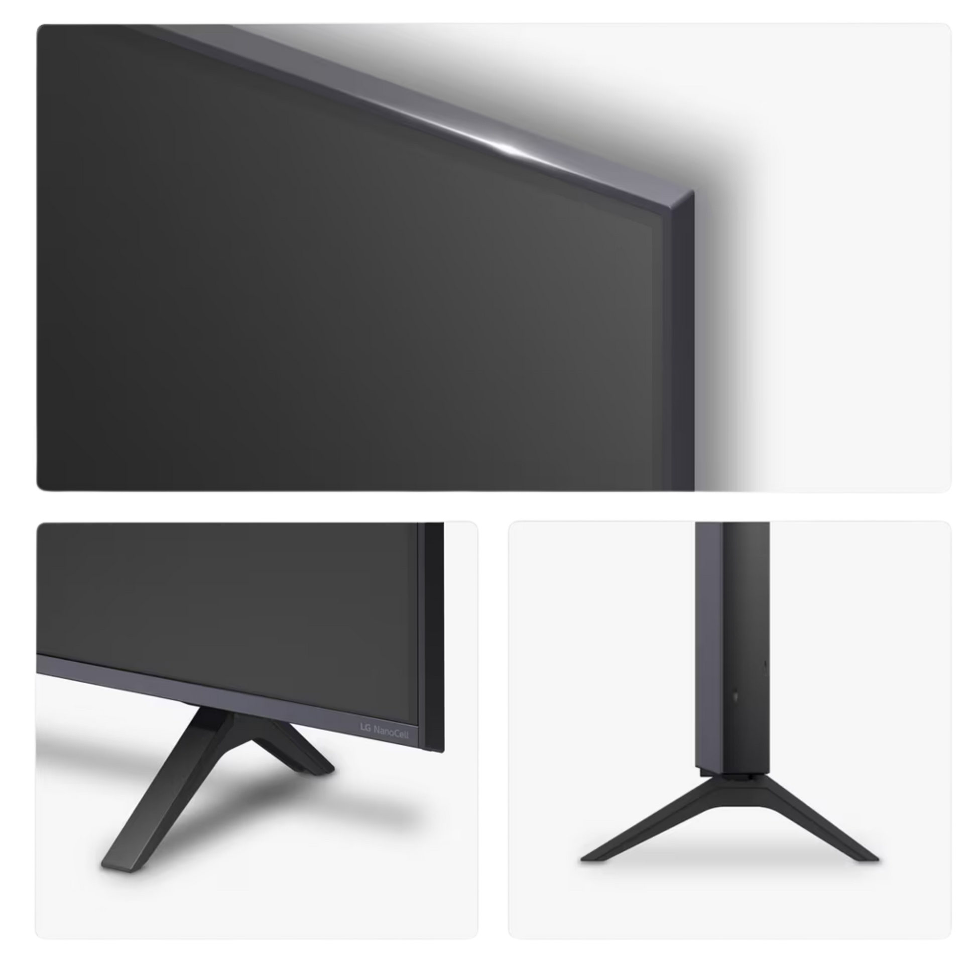 LG 55-inch NanoCell NANO80 4K UHD HDR webOS Smart TV displaying vibrant images and a sleek modern design.