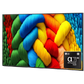 LG 55-inch NanoCell NANO80 4K UHD HDR smart TV displaying vibrant images with a sleek design and webOS interface.