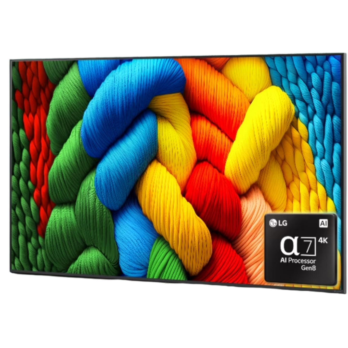 LG 55-inch NanoCell NANO80 4K UHD HDR smart TV displaying vibrant images with a sleek design and webOS interface.