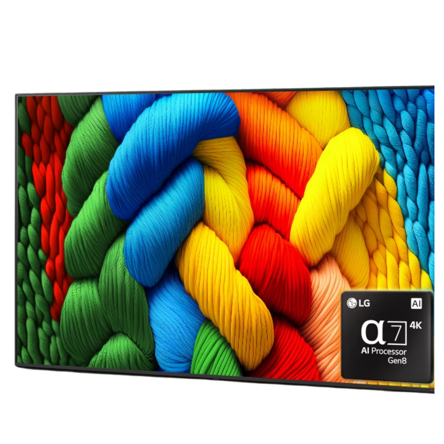 LG 65-inch NanoCell NANO80 4K UHD HDR webOS Smart TV displaying vibrant picture quality and sleek design.
