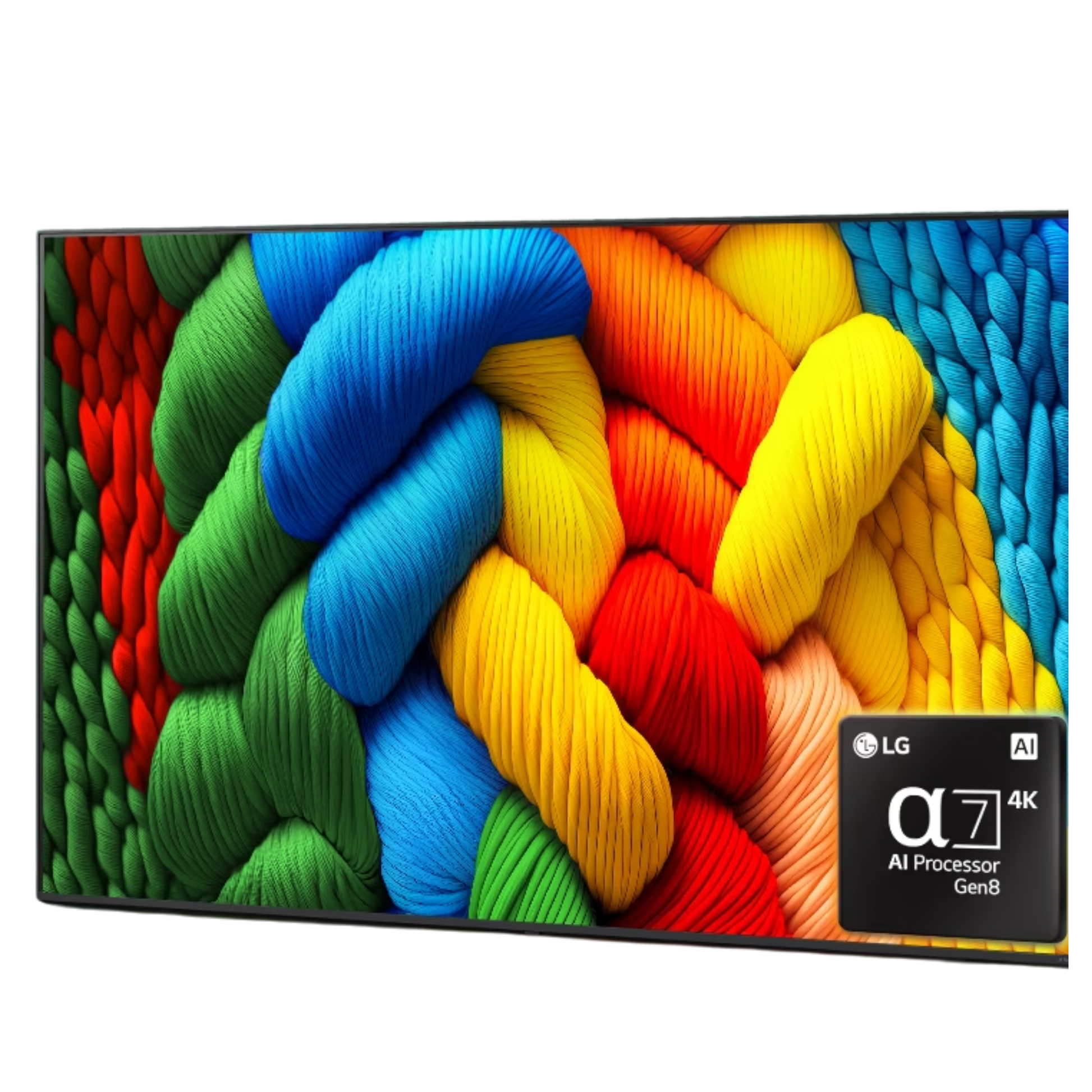 LG 65-inch NanoCell NANO80 4K UHD HDR webOS Smart TV displaying vibrant picture quality and sleek design.
