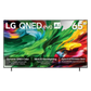 LG 65-inch QNED85 4K UHD HDR smart TV with webOS and AI features, showcasing a sleek modern display.