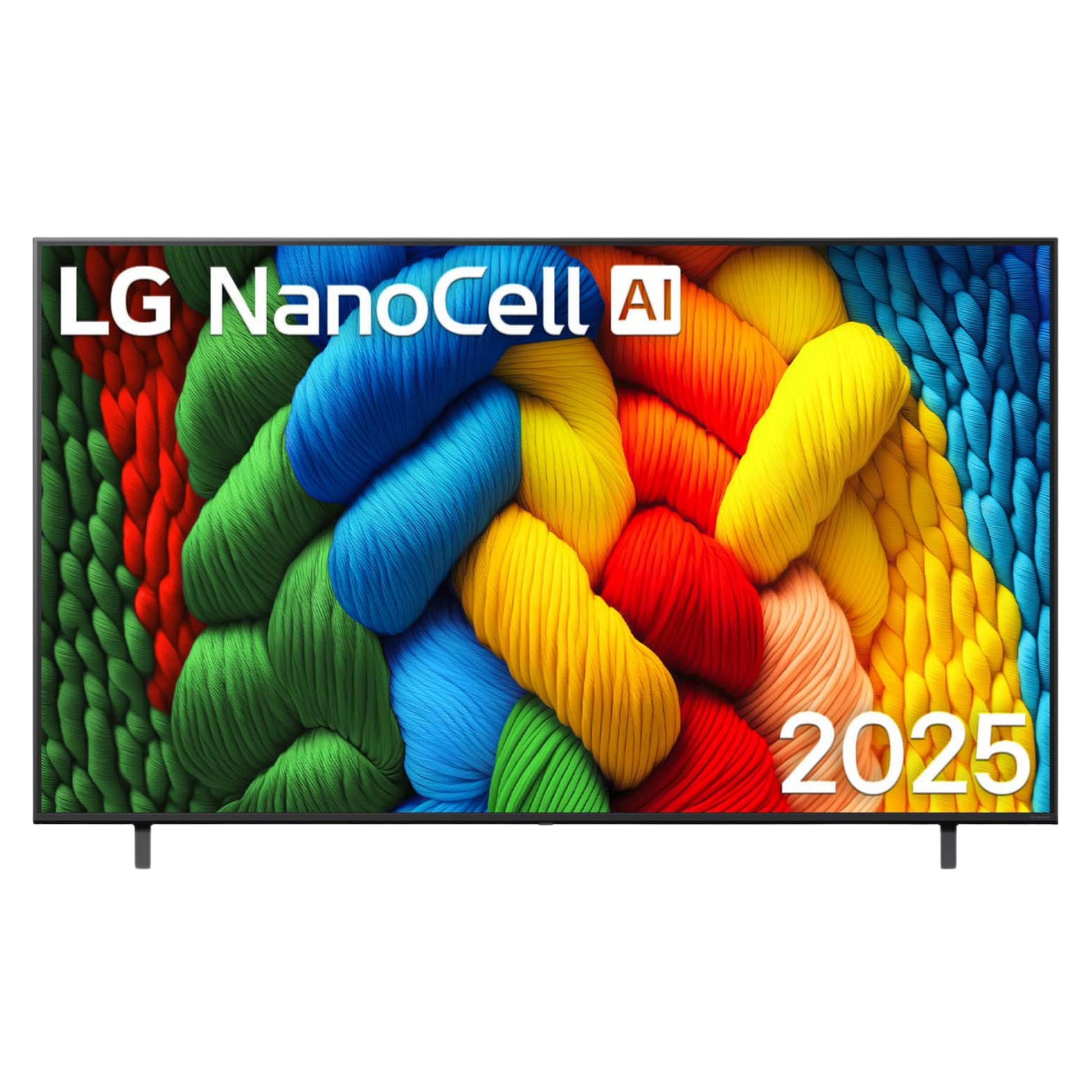 LG 75-inch NanoCell NANO80 4K UHD HDR webOS Smart TV showcasing vibrant display and sleek design.
