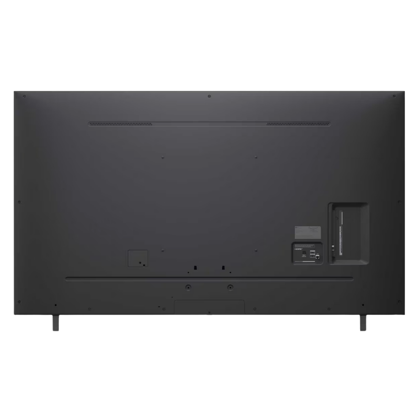 LG 75-inch NanoCell NANO80 4K UHD HDR webOS Smart TV showing a vibrant home screen display.