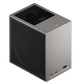 LG CineBeam S PU615U ultra short throw 4K projector with Dolby Atmos, showcasing a sleek design and lens close-up.