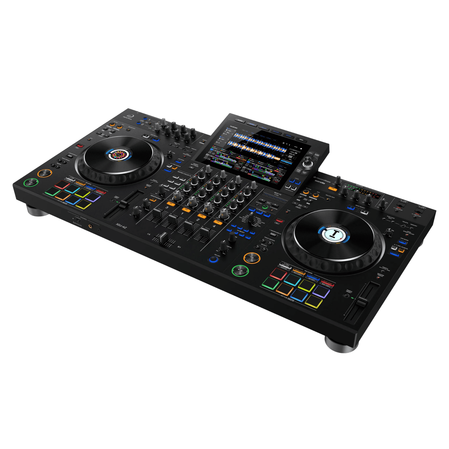 Pioneer DJ XDJ-AZ all-in-one DJ system with dual decks, mixer, and digital interface for professional DJ performances