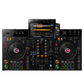 Pioneer DJ XDJ-RX3 all-in-one DJ system with dual turntables, mixer, and digital display for professional DJ performances