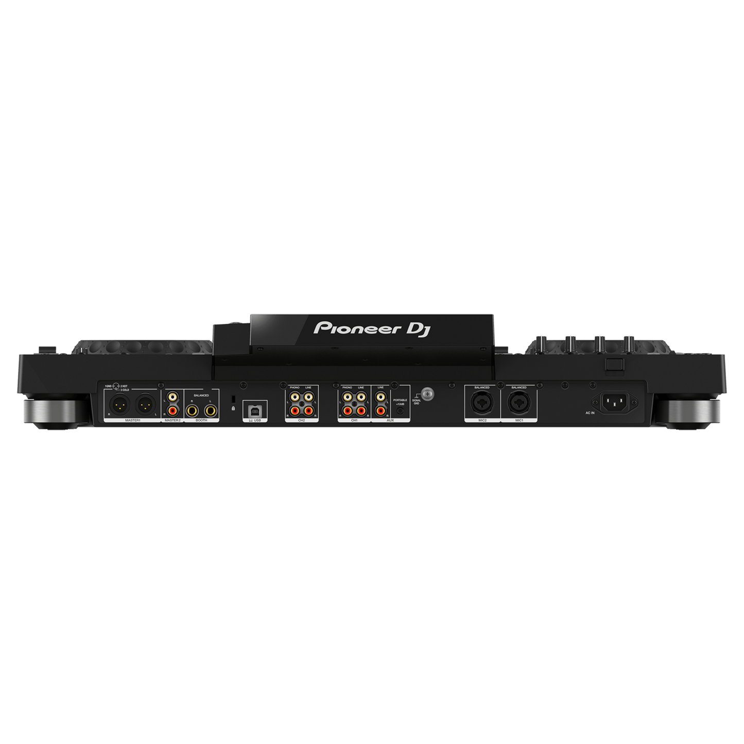 Pioneer DJ XDJ-RX3 all-in-one DJ system with dual screens, jog wheels, and professional controls for mixing and playback.