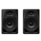 Pioneer DJ DM-50D desktop monitors with black finish, featuring dual speakers and control knobs on the front panel.