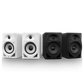 Pioneer DJ DM-50D desktop monitors with black finish, compact design, and front-facing controls for professional audio monitoring.