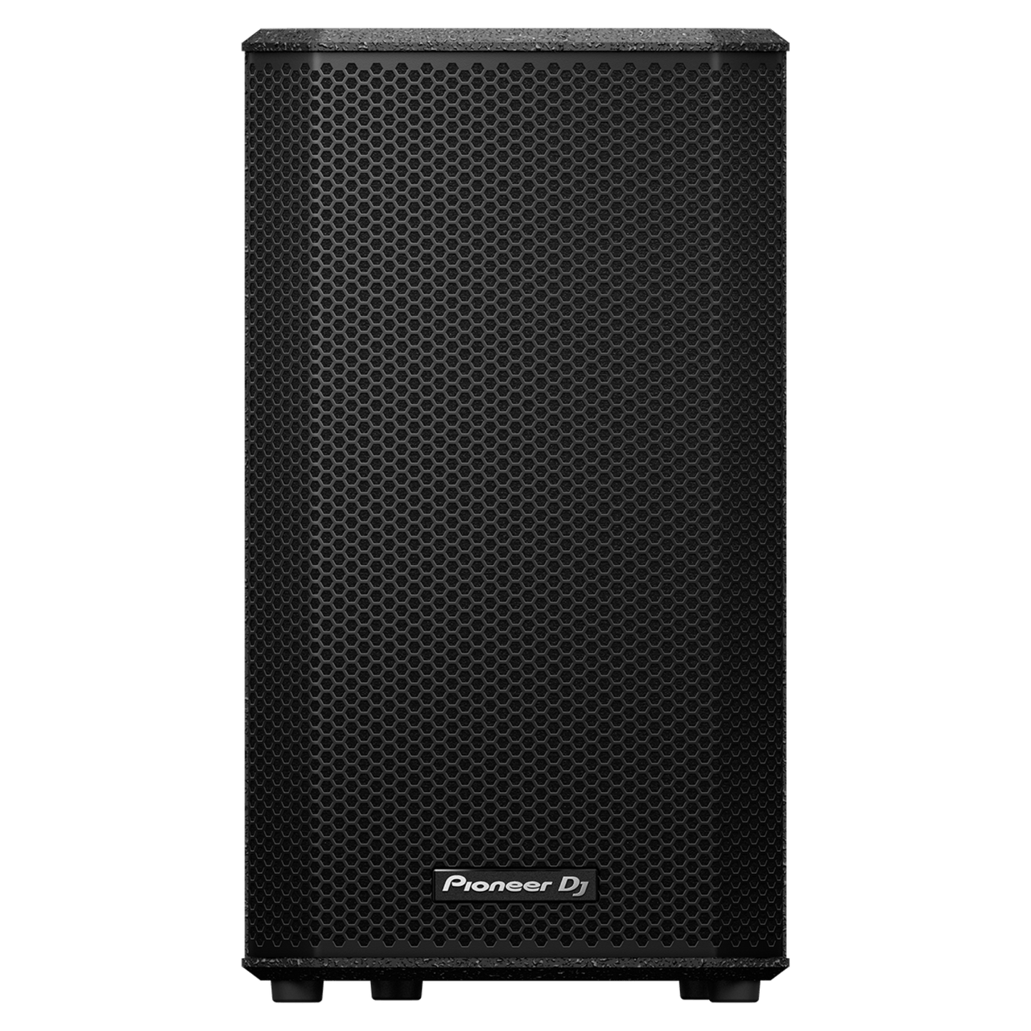 Pioneer DJ XPRS102 professional audio subwoofer with black enclosure and control panel, used for high-quality sound reinforcement.