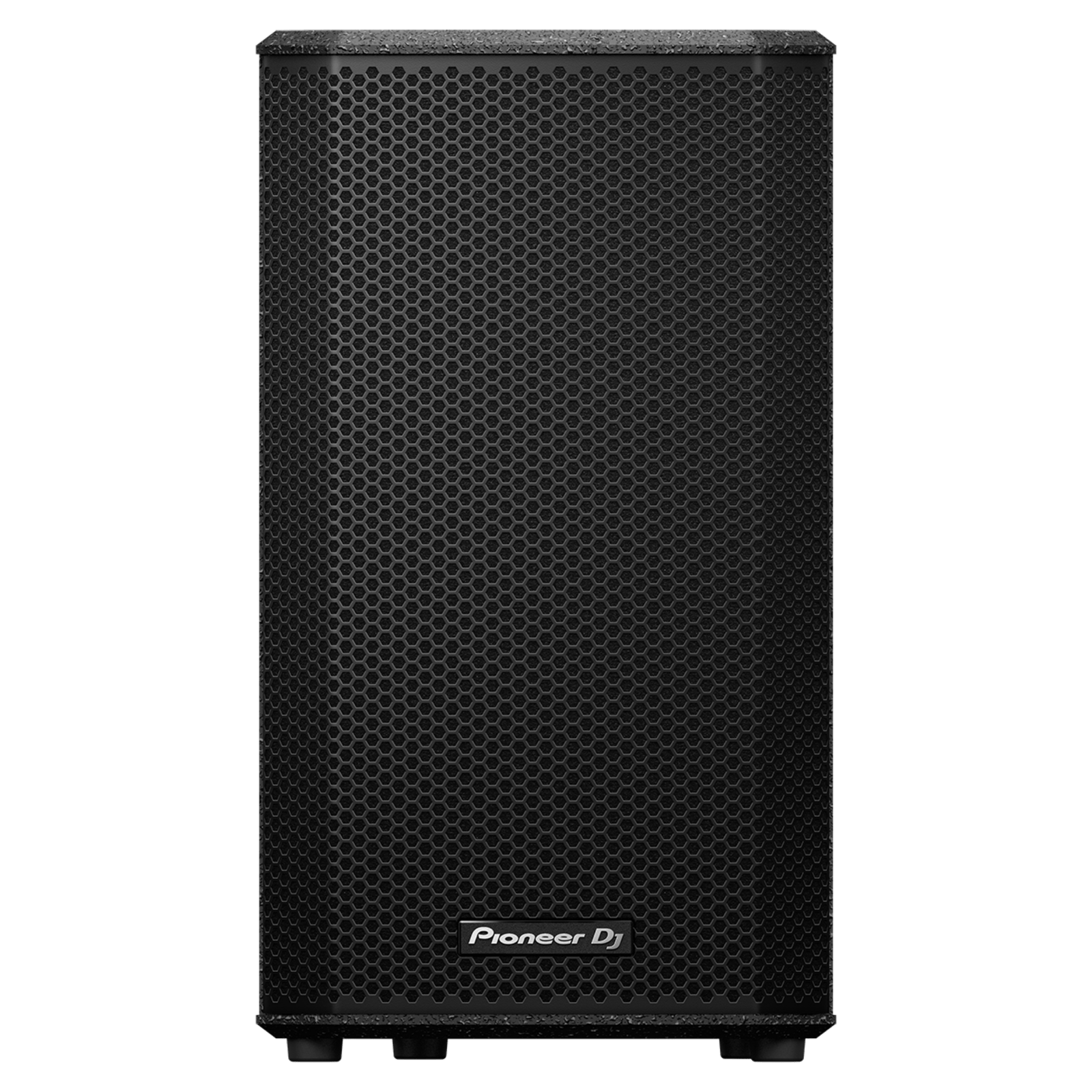 Pioneer DJ XPRS102 professional audio subwoofer with black enclosure and control panel, used for high-quality sound reinforcement.