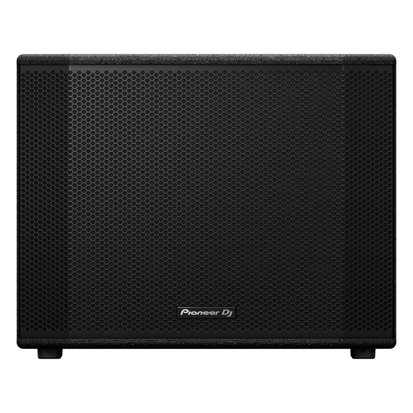 Pioneer DJ XPRS1152S professional audio subwoofer showing its sturdy black casing and speaker grille for high-quality sound.